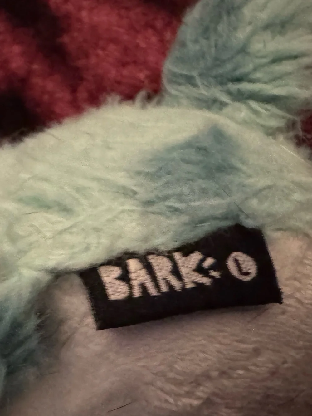 Bark Box Super Chewer Rip & Reveal Dog Toy heavy rubber center plush outer L dog